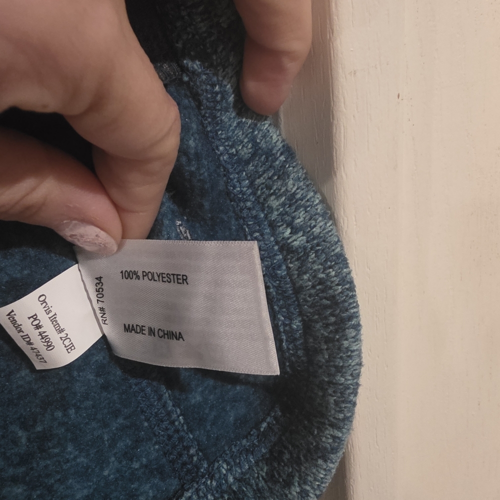 Orvis Womens Marled Blue Sleeveless Vest Zip Up Winter Fall Small S - Picture 5 of 5